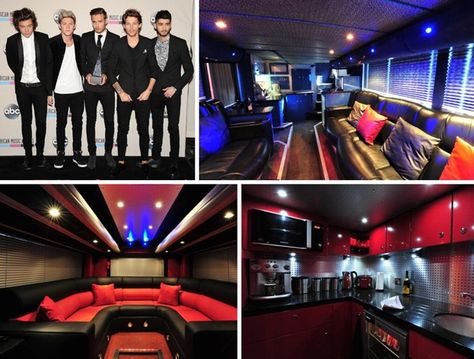 tour bus interiors - One Direction Celebrity Tour Bus Interior, Tour Bus Interior Band, Tour Bus Interior, Band Girlfriend, One Direction Tour, Bus Interior, Luxury Rv, Hippie Van, Tour Bus