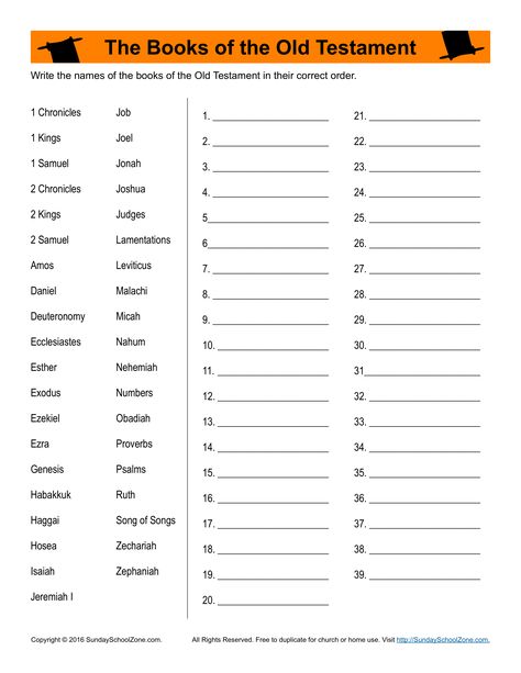 Books of the Old Testament in Order Activity Bible Quiz Questions, Bible Study Worksheet, Bible Worksheets, Bible Quiz, Bible Activities For Kids, Catholic Bible, Bible Printables, Bible Study For Kids, Bible Games