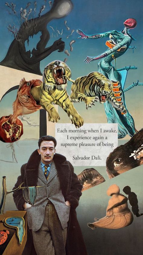 Not sure what was going on in his head #surrealism #dali #art #moodboard #aesthetic Salvador Dali Aesthetic, Salvador Dali Wallpaper, Surrealism Moodboard, Dali Aesthetic, Surrealism Dali, Salvador Dali Art, Dali Art, Dark Princess, Opposite Colors