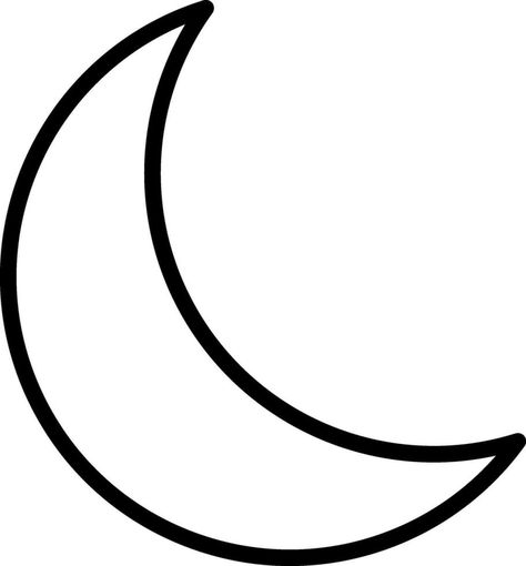 Black line art illustration of a crescent moon. Half Moon Sketch, Crescent Illustration, Moon Line Art, Moon Outline, Black Line Art, Big Moon, Line Art Illustration, Moon Moon, Moon Illustration