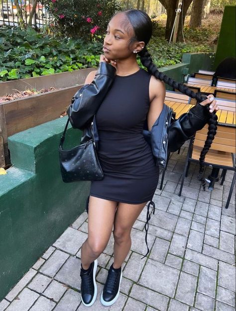 Braided Ponytail Outfits Black Women, Poses With Ponytail, Sleek Braided Ponytail, Weave Ponytail Hairstyles, Sleek Ponytail Hairstyles, Black Ponytail Hairstyles, Girls Natural Hairstyles, Cute Box Braids Hairstyles, Braided Ponytail Hairstyles