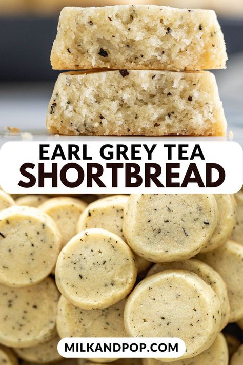 Earl Grey Shortbread Cookies Simple Quick Baking Recipes, Earl Grey Dessert Recipes, Earl Grey Desserts, Earl Grey Shortbread Cookies, Earl Grey Shortbread, Tea Cookies Recipe, Earl Grey Cookies, Tea Cookie, Gf Cookies