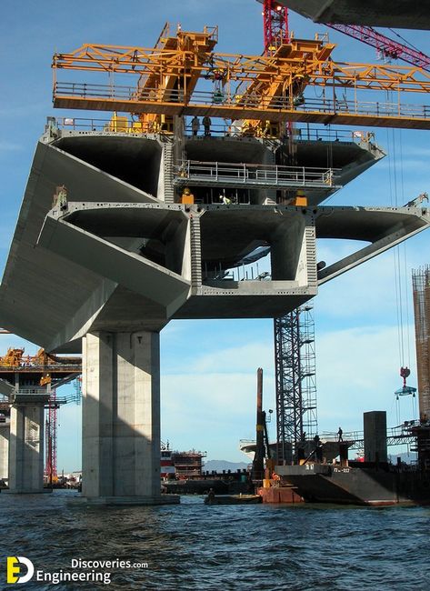 38+ Images Of Structure Bridge Under Construction! | Engineering Discoveries Bridge Engineering, Ing Civil, Bridge Structure, Construction Engineering, Bridge Construction, Structural Analysis, Civil Construction, Minecraft Designs, Building Construction