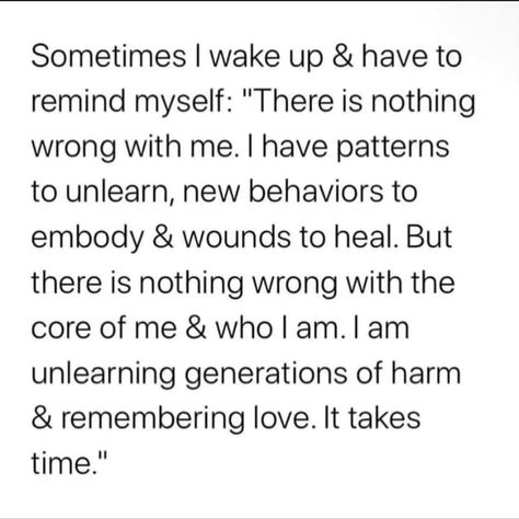 This reminds me of a conversation I had recently with a new author client. We had very different opinions of life today, of politics and other things. She grew up being taught to follow generational ideals and hatreds, whereas I had not. I had a very different perspective. It's not just generational hatred of other people and specifics that we have to unlearn, it's ideas of what marriage is, a real relationship is, what family means, ideas about jobs and personalities and other aspects of l... Give Yourself Grace, High Vibrations, On The Right Path, Self Healing Quotes, Got Quotes, Journal Writing Prompts, Spiritual Wisdom, Mental And Emotional Health, Spirituality Energy