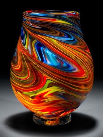 Pretty Vases, Beautiful Bottles, Art Of Glass, Glas Art, Blown Glass Art, Chihuly, Glass Artwork, Gorgeous Glass, Art Glass Vase