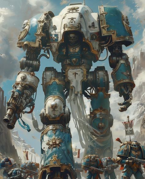 Imperial Knight, Warhammer 40k Art, Arte Robot, Warhammer Art, Knight Art, Warhammer 40k Artwork, Warhammer 40k Miniatures, Futuristic Art, Mythology Art