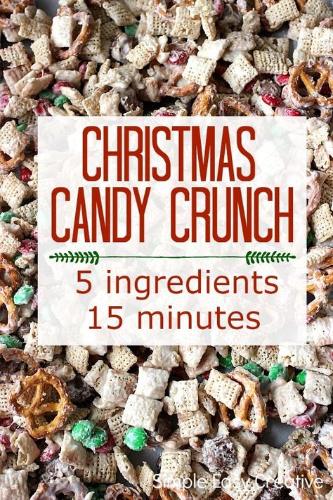 Christmas Crunch, Christmas Candy Recipes, Chex Mix, Think Food, Easy Treats, Christmas Snacks, Christmas Cooking, Christmas Goodies, Snack Mix