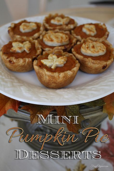 Pumpkin Pie Mini Dessert Perfect Mini Dessert for your Holiday Gathering, Easy Pumpkin Pie Minis Easy Bite Size Desserts, Usc Party, Pumpkin Pie Mini, Mini Pumpkin Pie, Ready Made Pie Crust, Finger Desserts, Mini Sweets, Mini Pumpkin Pies, Pumpkin Pie Mix