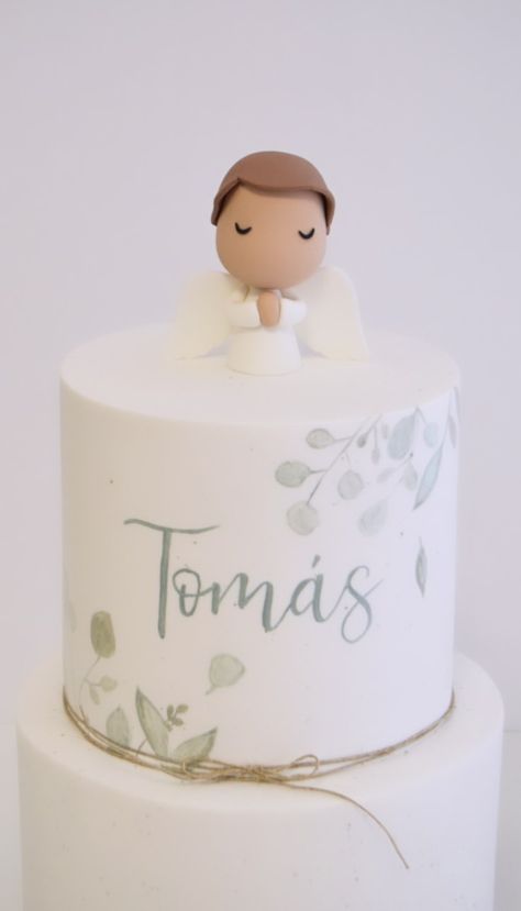 Cake Baptism Boy, Babtisim Cake Boy, Baptismal Cake Boy, Baptism Boy Cake, Baptismal Cake Boy Simple, Simple Christening Cake, Baby Baptism Cake, Simple Baptism Cake, Boys First Communion Cakes