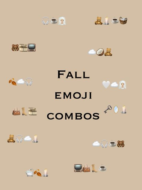 November Emoji Combinations, January Emoji Combos, Forest Emoji Combo, Fall Emoji Combinations, Thanksgiving Emoji Combos, Emoji Vibes, Fall Emojis, Combo Emoji, Emojis Aesthetic