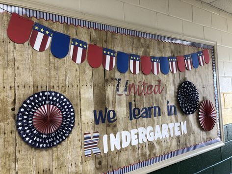 Americana Classroom Theme, Red White And Blue Bulletin Board Ideas, Red White Blue Classroom, Patriotic Classroom Theme, Bulletin Boarders, American Classroom, Patriotic Classroom, Nautical Classroom, Classroom Borders