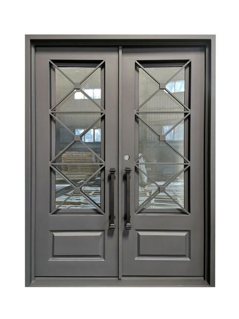 Arched Exterior Doors, Double Front Entry Doors, Modern Entrance Door, Front Door Styles, Steel Front Door, Iron Entry Doors, Metal Doors Design, Steel Door Design, Iron Door Design