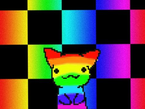 Kitty, Rainbow, Blue