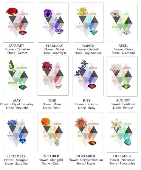 Birth Month Symbols, Birth Symbols, Birth Month Colors, Birth Month Stones, Rose Color Meanings, Illustration Birthday, June Flower, Birth Colors, Birth Day