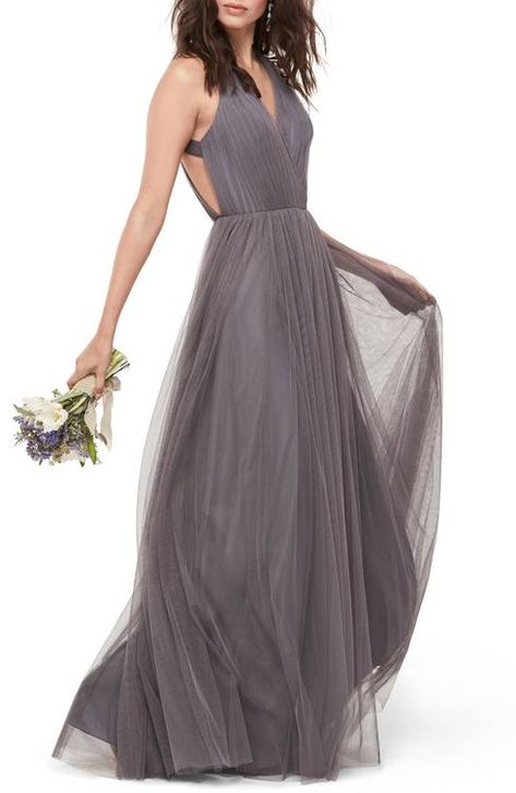 These Neutral Bridesmaids Dresses are Subtle Showstoppers Bridesmaid Dresses Canada, Wtoo Wedding Dress, Watters Bridesmaid Dresses, Neutral Bridesmaid Dresses, Halter Bridesmaid Dress, A Line Evening Dress, Sleeveless Bridesmaid Dresses, Purple Bridesmaid Dresses, Red Bridesmaid Dresses