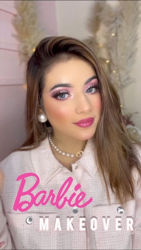 Barbie Eye Makeup Tutorial, Barbie Halloween Makeup, Barbie Makeup Ideas, Basic Makeup Products, Barbie Makeup Look, College Makeup, Makeup Morphe, Barbie Makeup, Barbie Costume