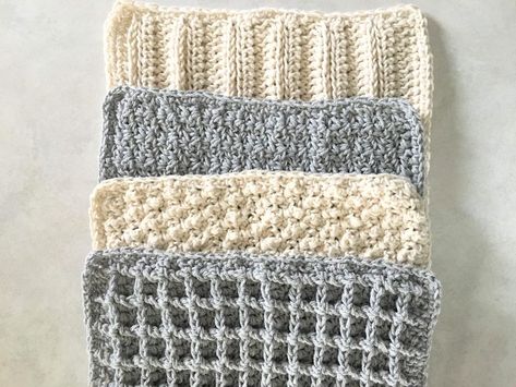 Crochet Waffle Stitch, Crochet Washcloth Pattern, Bobble Crochet, Crochet Throw Pattern, Dishcloth Crochet Pattern, Washcloth Pattern, Modern Crochet Patterns, Crochet Dishcloth, Crochet Washcloth