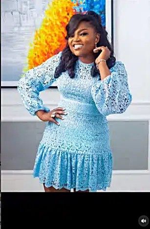 What you should stop wearing after the age of 40 – Funke Akindele shares delectable photos Cord Lace Gown Styles, Lace Short Gown Styles, White Lace Dress Short, Lace Dress Outfit, Lace Dress Classy, Ankara Long Gown Styles, Lace Gown Styles, Short Dress Styles, African Lace Dresses