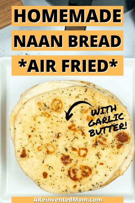 Making homemade naan bread just got easier when you use your air fryer! You can even freeze it for later. Brush it with my homemade garlic butter sauce recipe for a tasty treat Air Fryer Naan Bread, Air Fryer Naan, Side Dishes Keto, Garlic Butter Sauce Recipe, Bannock Recipe, Bread With Garlic, Make Naan Bread, Air Fryer Side Dishes, Pasta And Potatoes