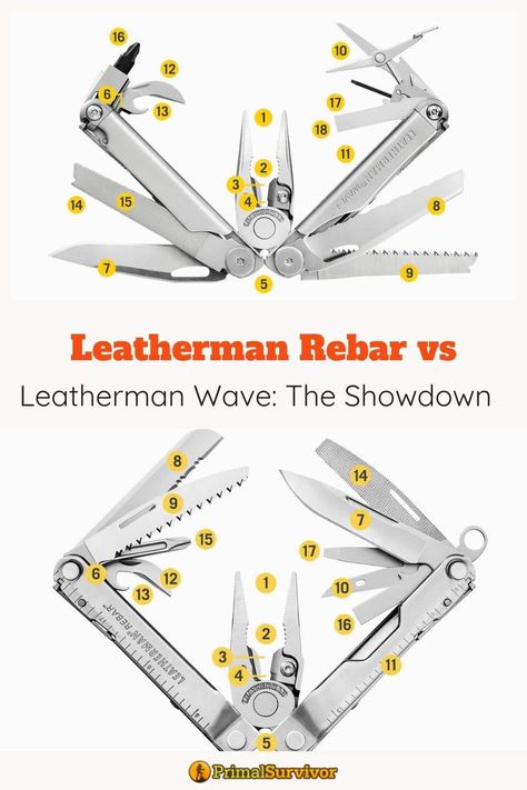 We go heads up with the Leatherman Rebar vs the Leatherman Wave. Which one of these quality tools is best? #multitools #survivalgear #leatherman #primalsurvivor Leatherman Rebar, Leatherman Tool, Prepper Gear, Leatherman Wave, Shtf Preparedness, Collection Board, Outdoor Survival Gear, Emergency Survival Kit, Bug Out Bag