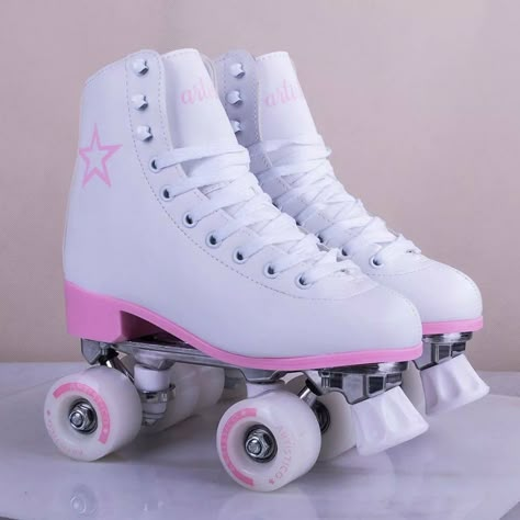 Pink Roller Skates, Roller Skating Outfits, Roller Shoes, Roller Skate Shoes, Roller Girl, Skating Outfits, Girly Shoes, Roller Skate, Roller Skates