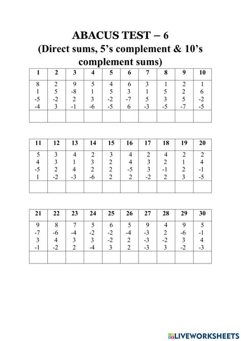 Finger Abacus Worksheet, Abacus Math Worksheets, Abacus Worksheet For Kids, Abacus Worksheet, Abacus Math, English Worksheets For Kindergarten, Math Sheets, Math Interactive, Multiplication Worksheets