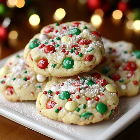 White Cake Christmas Cookies, Cake Mix Cookies For Christmas, Italian Christmas Cookie Cake, Cake Batter Cookies Christmas, Christmas Cookies Cake Mix Holidays, Christmas Cake Batter Cookies, Christmas Cookies Cake Mix Recipes, Christmas Cool Whip Cookies, Christmas Cake Cookies Recipe