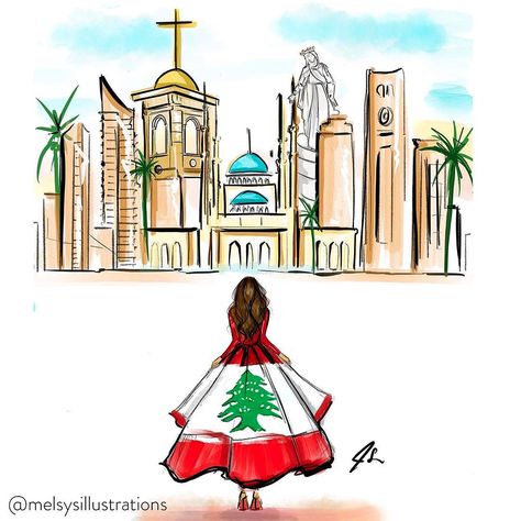 Special post from @melsysillustrations (Link her IG bio to donate): My real name is not Melsy, it’s Jamel. Lebanon was my second home. Before the explosion, Lebanon has been going though a devastating economic crisis - the lira (their form of currency) has lost 80% of its value. People can’t access money and if they do they can only withdraw a few hundred dollars a week. Proceeds of this print will be donated to the Lebanese Red Cross. Please share! ♥️🙏🏻 Lebanon Drawing Ideas, Lebanon Independence Day, Independence Day Drawing, Ig Bio, Economic Crisis, Graffiti Designs, Bullet Journal Themes, Journal Themes, Beautiful Drawings