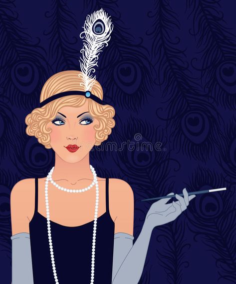 Art Deco Poster Design, 1920s Flapper Girl, Flapper Art, 1920's Flapper, Art Deco Inspiration, Party Invite Design, Art Deco Poster, Flapper Girl, Art Deco Posters