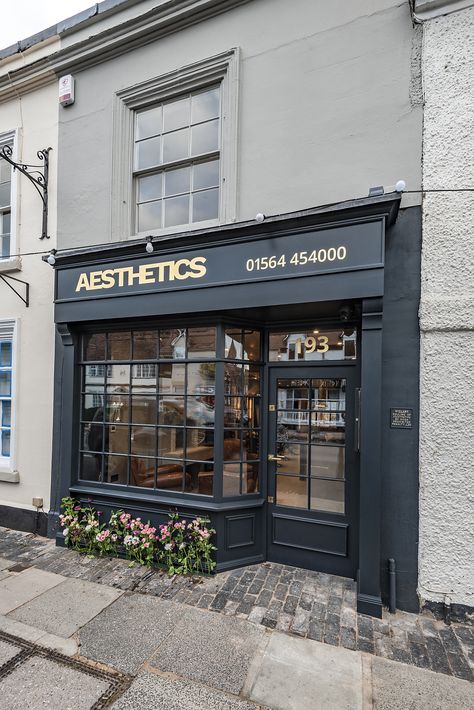 Aesthetics Hair Salon, Henley-in-Arden. #hairdressers #aesthetics #aestheticshairsalons #aestheticshenleyinarden #henleyinarden #hairhenleyinarden #hairdressershenleyinarden #warwickshire #warwick #westmidlands #solihull Paris Hair Salon, Salon Entrance Ideas Outside, Grunge Salon Aesthetic, Hair Salon Exterior Design, Hair Salon Retail Display Ideas, Hairdresser Aesthetic Salon, Hair Salon Exterior, Salon Exterior Design, Salon Themes