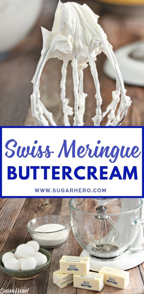 Swiss Meringue Buttercream Recipe, Best Frosting, Buttercream Recipes, Meringue Icing, Italian Buttercream, Meringue Frosting, Swiss Buttercream, Icing Recipes, French Baking