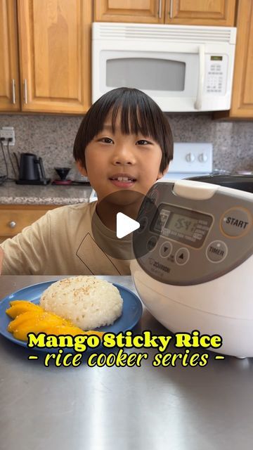 Easy Peasy Jordan on Instagram: "Mango Sticky Rice ✨ rice cooker series ✨ This turned out SO GOOOD!!! It’s definitely not your traditional way of making mango sticky rice, but we were inspired by it 🥭🍚   There’s no need to soak the rice with this method 👍   *the next time we make it, we’re doubling the recipe bc we ate this all in one sitting lol  What you need: 1 cup rice 3/4 cup coconut water  1/2 cup coconut milk 3 tbsp sugar 1/2 tsp salt Sesame seeds 1 mango  Our friend suggested we swap out the water for coconut water… game changer!!   #mangostickyrice #ricecookerrecipe #zojirushi" Coconut Sticky Rice With Mango, Mango Sticky Rice In Rice Cooker, How To Make Sticky Rice In Rice Cooker, Easy Mango Sticky Rice Recipe, Sticky Mango Rice, Sticky Rice And Mango, Coconut Jasmine Rice, Mango Sticky Rice Recipe, Chinese Sticky Rice