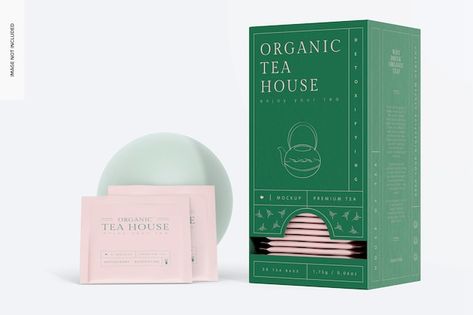 Tea Packaging Mockup, Tee Packaging Design, Tea Design Package, Tea Bag Packaging Design, Coffee Box Design, Tea Packaging Design Boxes, Premium Tea Packaging, Green Tea Packaging, Tea Box Packaging