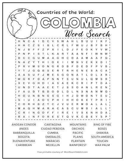 Word Puzzles For Kids, Word Search Puzzles Printables, Free Printable Word Searches, Around The World Theme, Spanish Classroom Activities, Italy Culture, Calendar Activities, Road Trip Activities, Word Search Printables