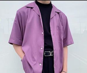 Purple Outfit Men Aesthetic, Speak Now Male Outfit, Purple Clothes Aesthetic Men, Speak Now Outfits Men, Purple Shirt Outfit Men Casual, Donatello Aesthetic, Jeongin Style, Purple Shirt Outfits, Purple Streetwear