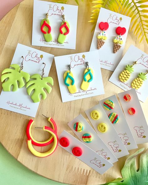 Everyone is making Halloween earrings and here I am with Summer 😂….. Mini Summer Vibes Collection is now available on TheClayCarnival.Etsy.com #polymerclayearrings #clayearrings #polymerclay #summervibes #summerearrings July 7, Halloween Earrings, Polymer Clay Earrings, Clay Earrings, Summer Vibes, Carnival, Polymer Clay, Halloween, On Instagram