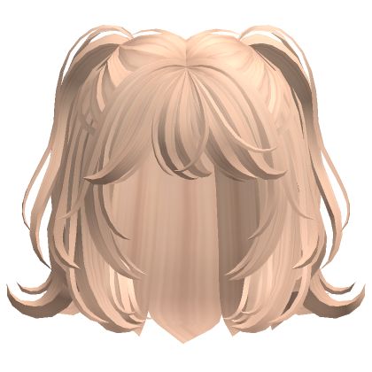 Roblox High Pigtails Short Hair, Half Up Half Down Pigtails Short Hair, Pigtails Drawing Reference, Half Up Pigtails, Half Down Pigtails, Blond Pigtails, Short Pigtails, Half Up Half Down Pigtails, Blonde Hair Roblox