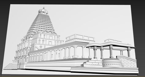 BRIHADEESWARA TEMPLE Brihadeshwara Temple Sketch, Thanjai Periya Kovil, Tamil Architecture, Brihadeshwara Temple, No Face Body Pictures, 3d Portfolio, Temple Drawing, Indian Temple Architecture, Hindu Temples