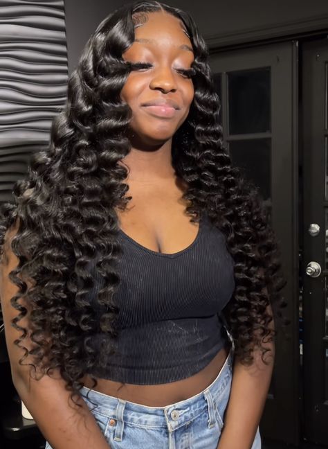 Sew In Curls, Curly Braided Hairstyles, Track Hairstyles, Exotic Hairstyles, Frontal Wig Hairstyles, Birthday Hairstyles, Black Ponytail Hairstyles, Edges Hair, Cute Box Braids Hairstyles