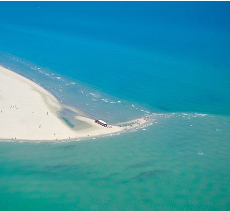 Skagen- the northern tip of Denmark where the North and Baltic seas meet. The color difference is explained by difference in water densities. Two Oceans Meet, Lithuania Travel, Skagen Denmark, Sweden Travel, Netherlands Travel, Nordic Countries, Nightlife Travel, Skagen, Baltic Sea