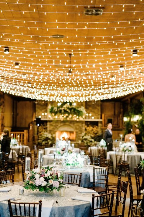 Wedding Lights Ceiling, Wedding Reception Lighting Indoor, Ceiling Lights Wedding, Wedding Ceiling Lights, Twinkle Lights Wedding Reception, Twinkle Lights Decor, Light Wedding Reception, Wedding Venues In Colorado, Twinkle Lights Wedding