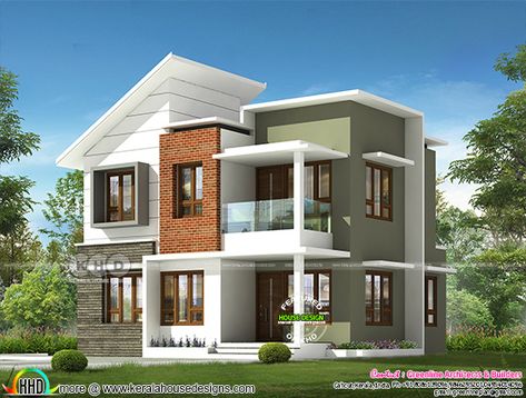 ₹25 lakhs cost estimated 1500 sq-ft contemporary home 1500 Sq Ft House, Low Budget House, Houses Architecture, Exterior Houses, Exterior Home Design, Kerala House, Make A Website, Indian House, Kerala House Design