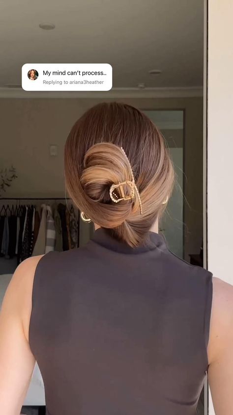 Open Haïr Style For Short Hair, Easy Chignon Short Hair, Hairstyle Hair Clip, For Short Hair Hairstyles, Easy Bun Hairstyles For Long Hair, Sparkly Hair, Office Hairstyles, Long Hair Ponytail, Easy Hairstyles For Thick Hair