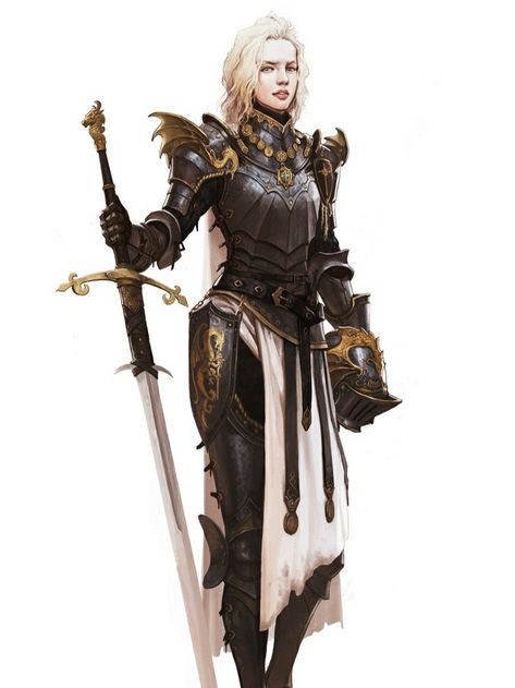 Knight Core Aesthetic Outfits, Women In Armor Art, Dragon Knight Art Character Design, Knight Outfit Female, Armor Design Fantasy, Female Armor Design, Dragon Armor Female, D&d Cleric, Female Knight Art Character Design