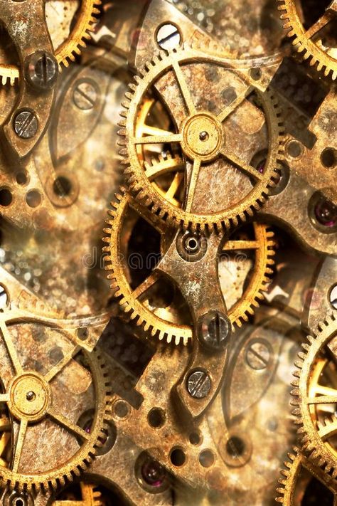 Clockwork gears abstract. Vintage watch parts as abstract , #AD, #abstract, #gears, #Clockwork, #parts, #watch #ad Steampunk Birds, Album Illustration, Steampunk Background, Watch Reference, Steampunk Artwork, Clock Gears, Gear Wheels, Rustic Industrial Decor, Diesel Punk