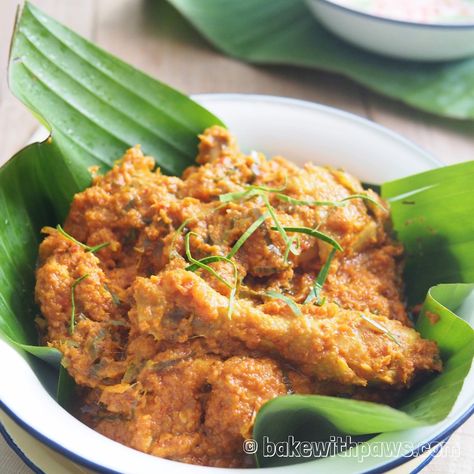 Chicken Rendang Malaysia, Chicken Rendang, Malaysian Recipes, Masakan Malaysia, Malay Food, Malaysian Cuisine, Asian Kitchen, Indonesian Cuisine, Singapore Food