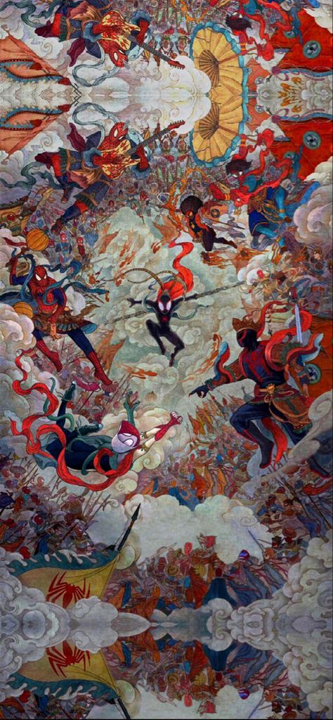 Marvel Phone Wallpaper, Chinese Posters, 2160x3840 Wallpaper, Spiderman Artwork, Marvel Spiderman Art, Superhero Wallpaper, Cave Paintings, Cool Wallpapers Cartoon, Art Wallpaper Iphone