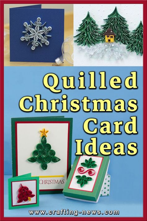 10 Quilled Christmas Card Ideas Quilled Christmas Cards, Quilled Christmas, Christmas Craft Show, Quilling Pattern, Christmas Card Ideas, Paper Quilling Cards, Quilling Work, Quilling Christmas, Paper Quilling Patterns