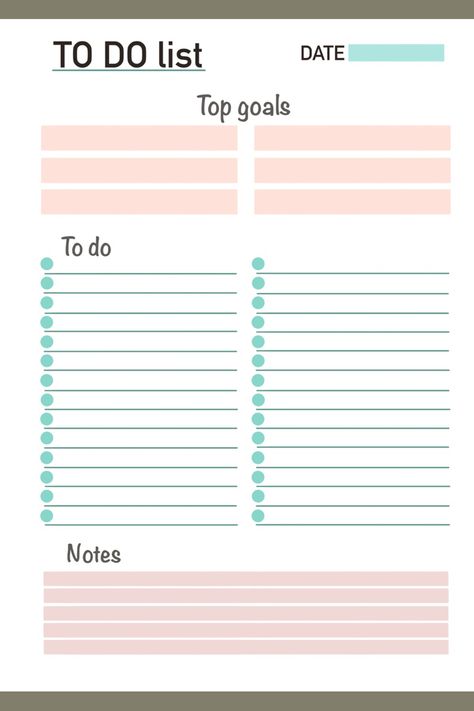 Important To Do Lists, To Do List Aesthetic Study Ideas, Collanote Templates, Cute To Do List Ideas, To Be List, Daily To Do List Printable, To Do Lists Aesthetic, List Aesthetic, Bill Tracker Printable