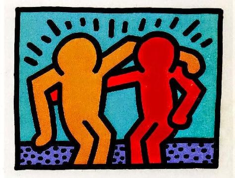 Art Least: Friendship Keith Haring Prints, Keith Haring Art, Haring Art, Claes Oldenburg, Lucio Fontana, Best Buddies, Jasper Johns, Art Lessons For Kids, Good Buddy